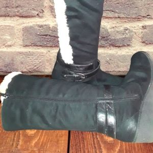 Jessica Simpson Black Faux Fur Lining Boots